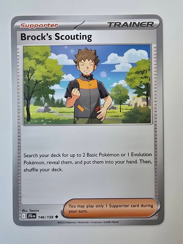 BROCK'S SCOUTING (JOURNEY TOGETHER 146/159) (POKÉMON) (TRADING CARD)