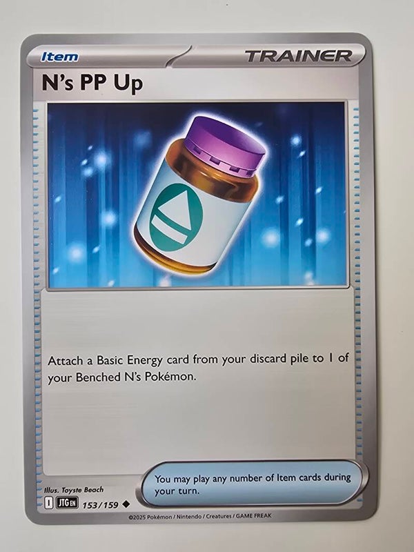 N'S PP UP (JOURNEY TOGETHER 153/159) (POKÉMON) (TRADING CARD)