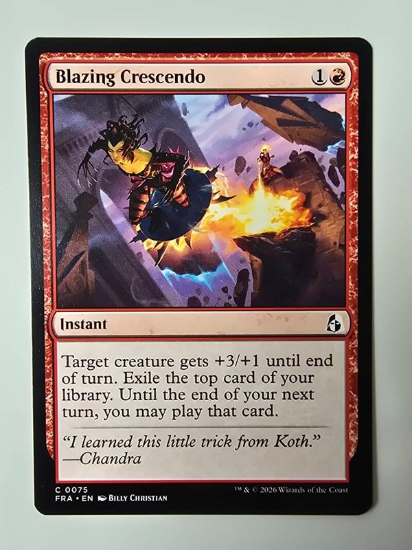 BLAZING CRESCENDO (FRA) (C 0075) (MTG) (TRADING CARD)