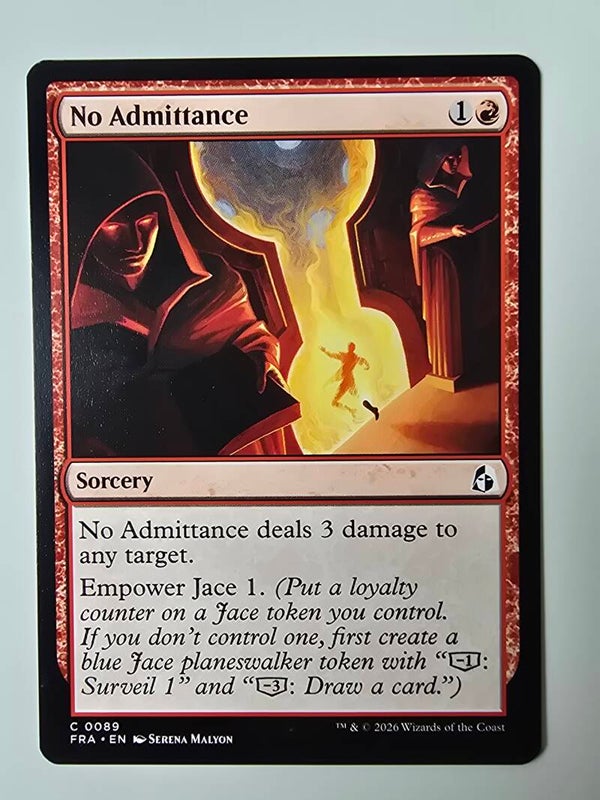 NO ADMITTANCE (FRA) (C 0089) (MTG) (TRADING CARD)