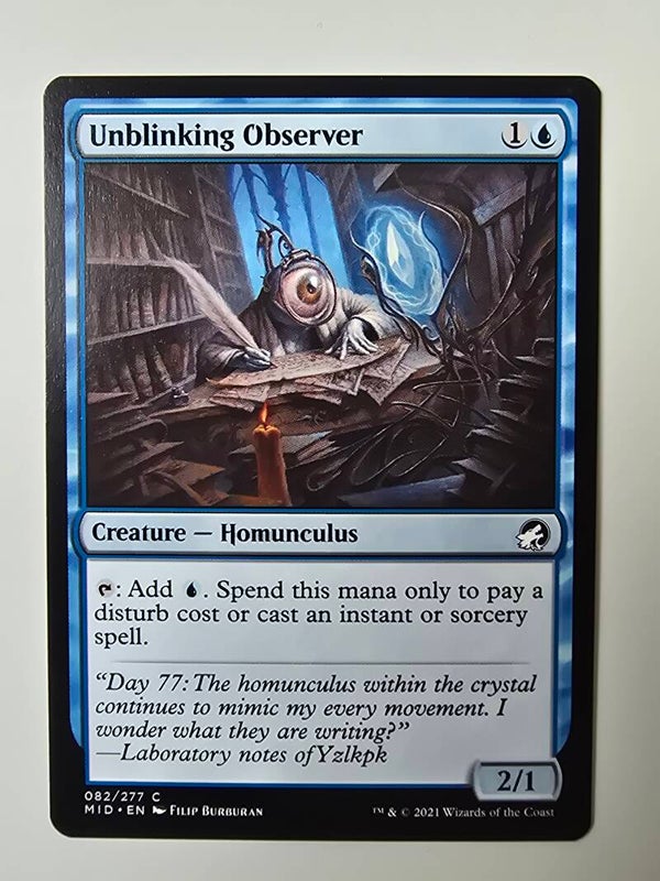 UNBLINKING OBSERVER (MID) (082/277 C) (MTG) (TRADING CARD)