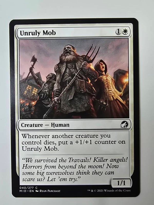 UNRULY MOB (MID) (040/277 C) (MTG) (TRADING CARD)