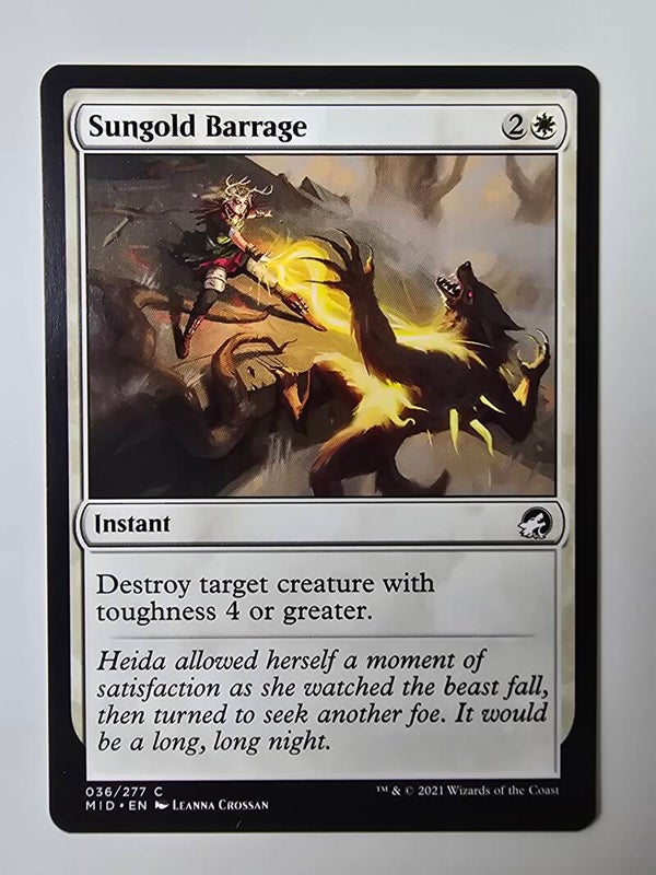 SUNGOLD BARRAGE (MID) (036/277 C) (MTG) (TRADING CARD)
