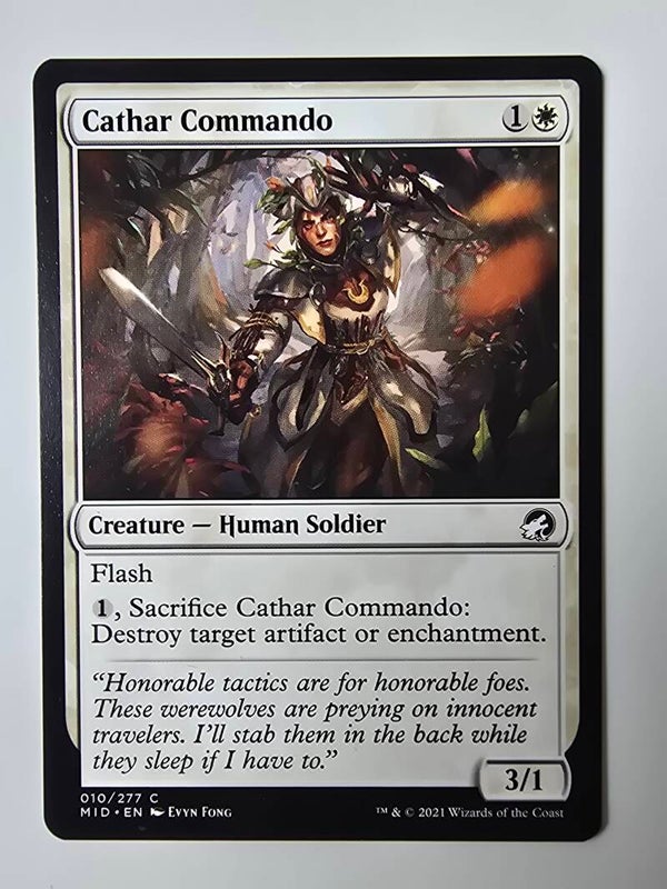 CATHAR COMMANDO (MID) (010/277 C) (MTG) (TRADING CARD)