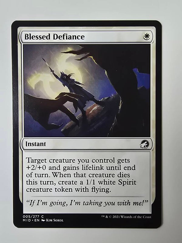 BLESSED DEFIANCE (MID) (005/277 C) (MTG) (TRADING CARD)