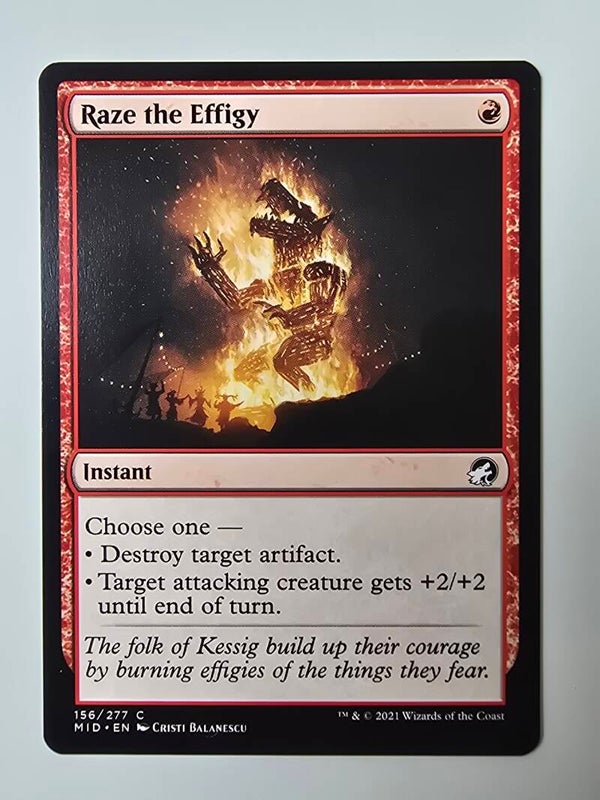 RAZE THE EFFIGY (MID) (156/277 C) (MTG) (TRADING CARD)