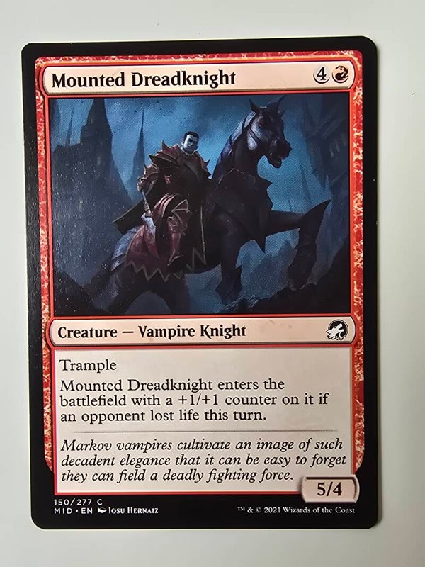 MOUNTED DREADKNIGHT (MID) (150/277 C) (MTG) (TRADING CARD)