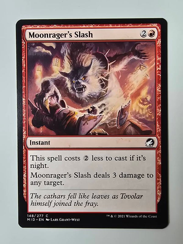 MOONRAGER'S SLASH (MID) (148/277 C) (MTG) (TRADING CARD)
