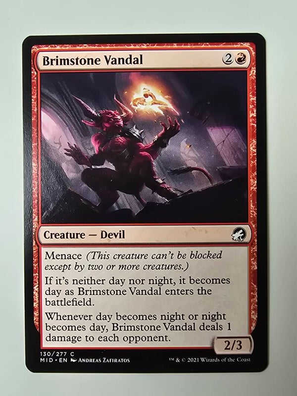 BRIMSTONE VANDAL (MID) (130/277 C) (MTG) (TRADING CARD)