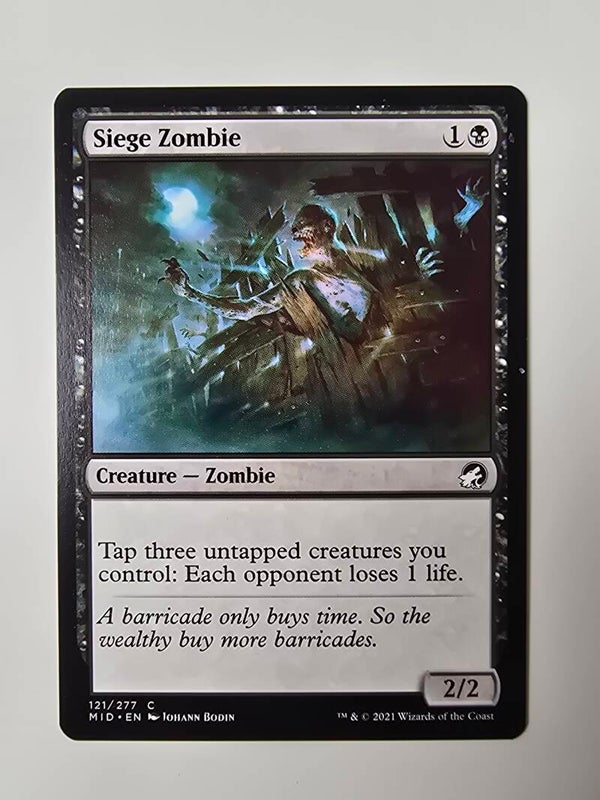 SIEGE ZOMBIE (MID) (121/277 C) (MTG) (TRADING CARD)