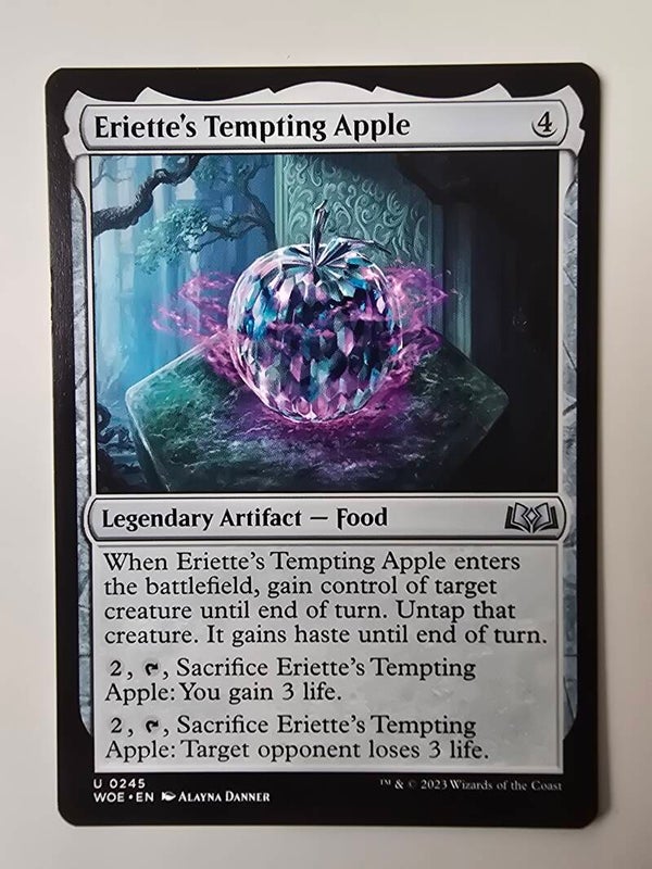 ERIETTE'S TEMPTING APPLE (WOE) (U 0245) (LIGHTLY PLAYED) (MTG) (TRADING CARD)