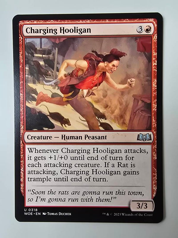 CHARGING HOOLIGAN (WOE) (U 0318) (MTG) (TRADING CARD)