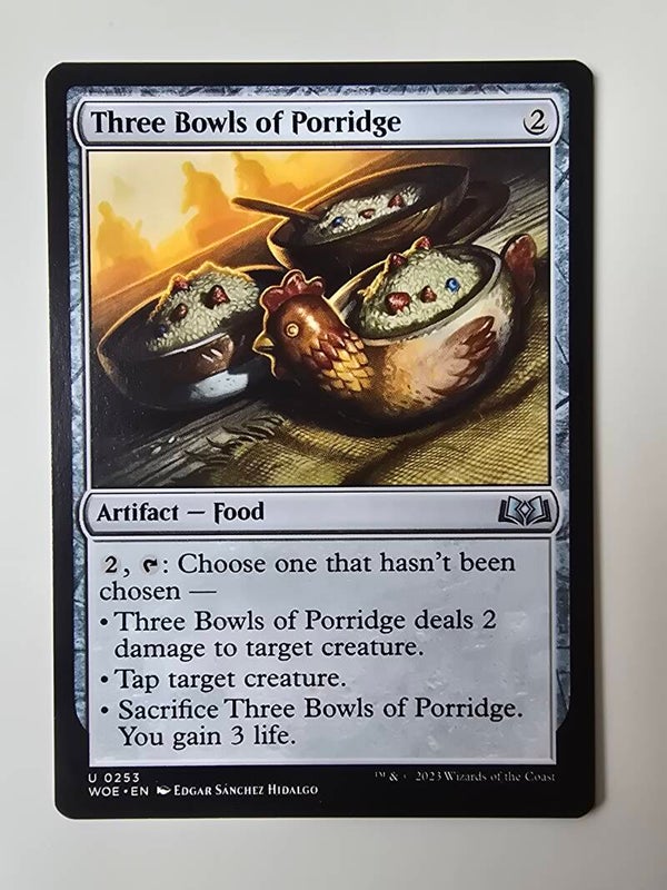 THREE BOWLS OF PORRIDGE (WOE) (U 0253) (MTG) (TRADING CARD)