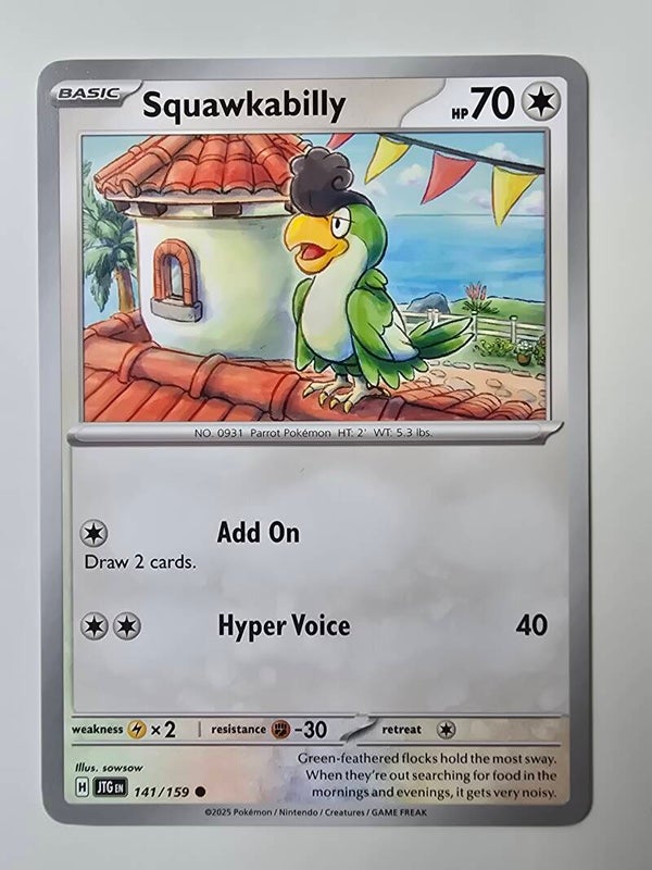 SQUAWKABILLY (JOURNEY TOGETHER 141/159) (POKÉMON) (TRADING CARD)