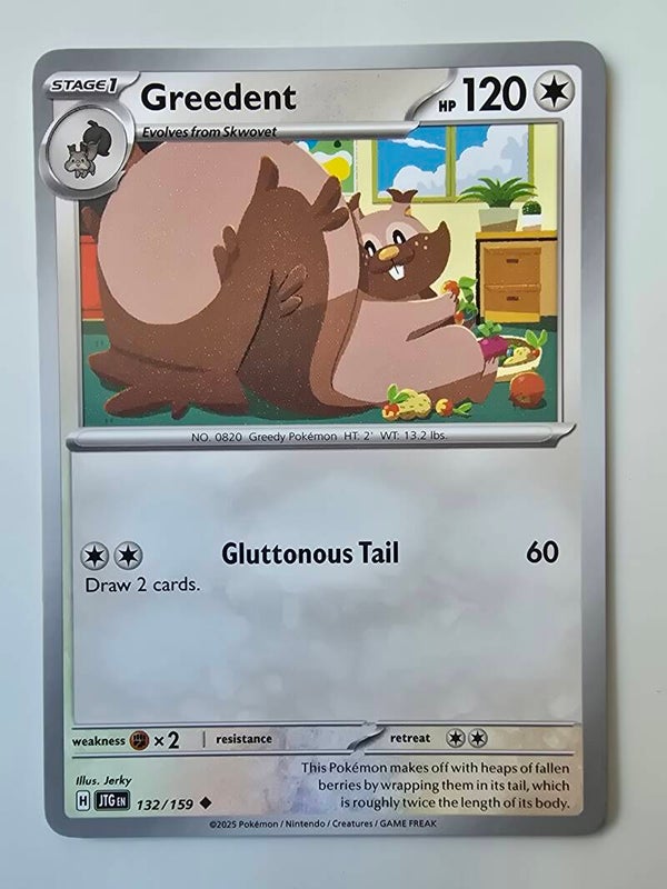 GREEDENT (JOURNEY TOGETHER 132/159) (POKÉMON) (TRADING CARD)