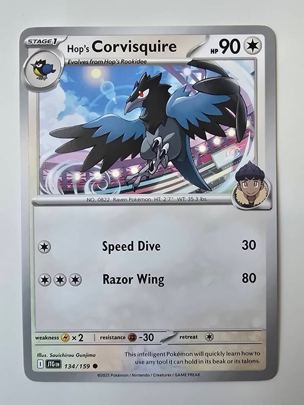 HOP'S CORVISQUIRE (JOURNEY TOGETHER 134/159) (POKÉMON) (TRADING CARD)