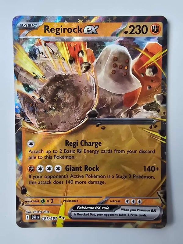 REGIROCK EX (DESTINED RIVALS 101/182) (POKÉMON) (TRADING CARD)