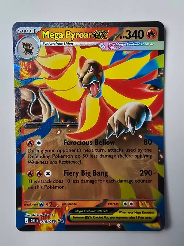 MEGA PYROAR EX (CHAOS RISING 015/086) (POKÉMON) (TRADING CARD)