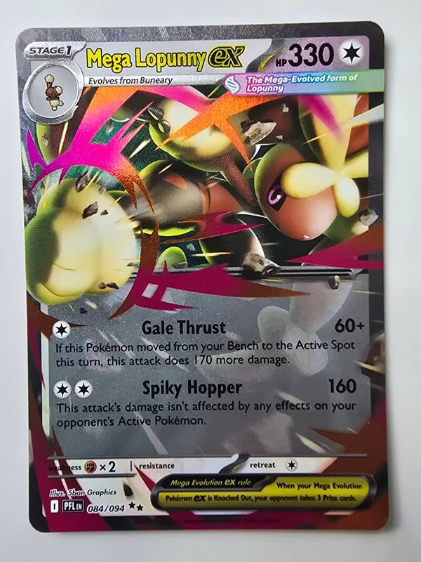 MEGA LOPUNNY EX (PHANTASMAL FLAMES 084/094) (POKÉMON) (TRADING CARD)