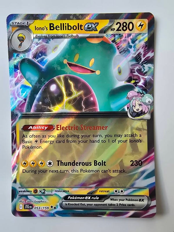 IONO'S BELLIBOLT EX (JOURNEY TOGETHER 053/159) (POKÉMON) (TRADING CARD)