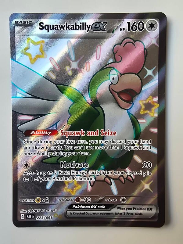 SQUAWKABILLY EX (PALDEAN FATES 223/091) (POKÉMON) (TRADING CARD)