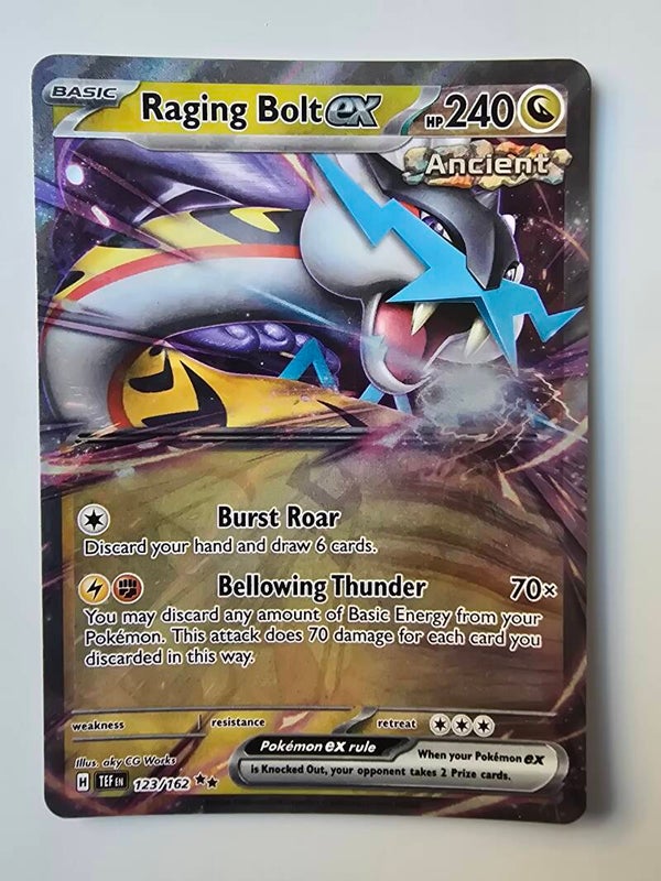 RAGING BOLT EX (TEMPORAL FORCES 123/162) (POKÉMON) (TRADING CARD)