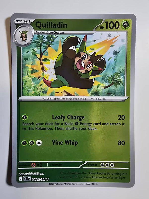 QUILLADIN (CHAOS RISING 006/086) (REVERSE HOLO) (POKÉMON) (TRADING CARD)