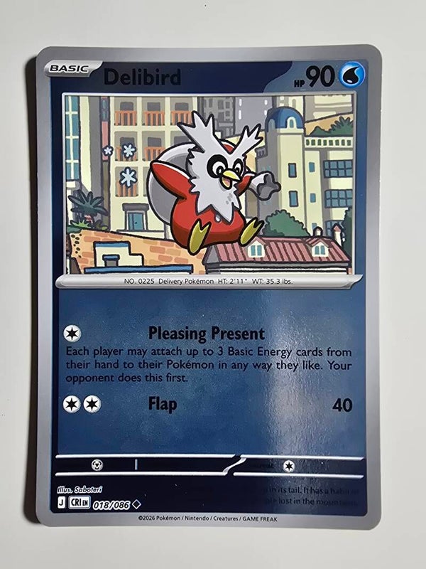 DELIBIRD (CHAOS RISING 018/086) (REVERSE HOLO) (POKÉMON) (TRADING CARD)