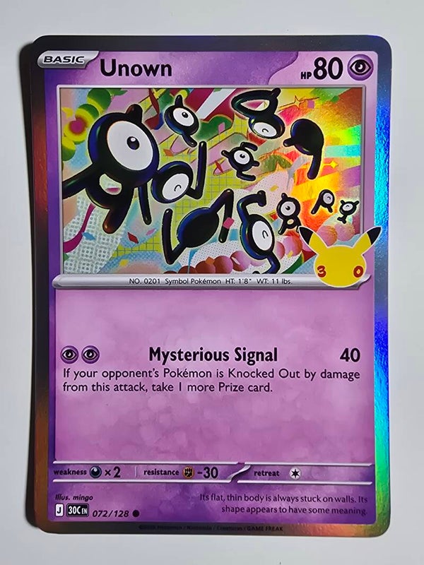 UNOWN (30TH CELEBRATION 072/128) (POKÉMON) (TRADING CARD)