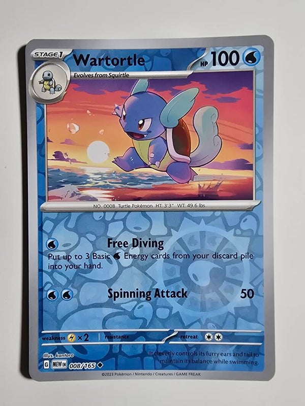 WARTORTLE (POKÉMON 151 008/165) (REVERSE HOLO) (POKÉMON) (TRADING CARD)