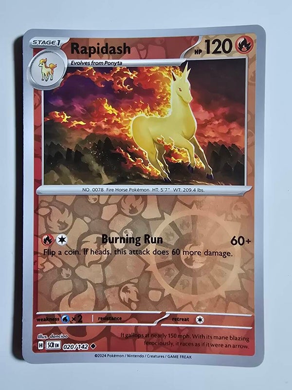RAPIDASH (STELLAR CROWN 020/142) (REVERSE HOLO) (POKÉMON) (TRADING CARD)