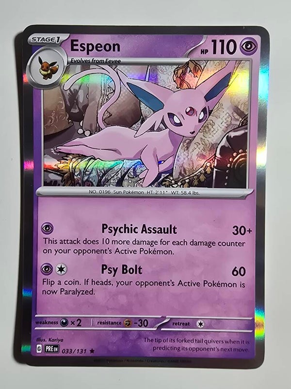 ESPEON (PRISMATIC EVOLUTIONS 033/131) (HOLO) (POKÉMON) (TRADING CARD)