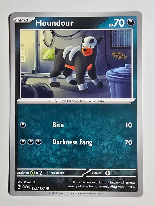 HOUNDOUR (OBSIDIAN FLAMES 132/197) (POKÉMON) (TRADING CARD)