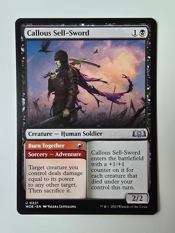 CALLOUS SELL-SWORD (WOE) (U 0221) (MTG) (TRADING CARD)