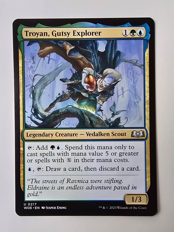 TROYAN, GUTSY EXPLORER (WOE) (U 0217) (MTG) (TRADING CARD)