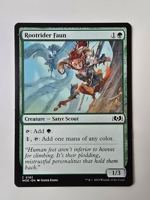 ROOTRIDER FAUN (WOE) (C 0182) (MODERATELY PLAYED) (MTG) (TRADING CARD)