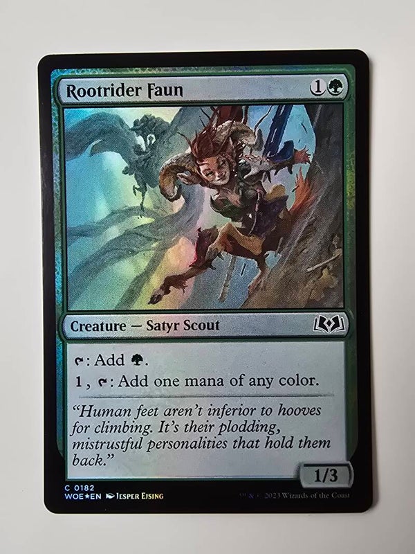 ROOTRIDER FAUN (WOE) (C 0182) (FOIL) (MTG) (TRADING CARD)