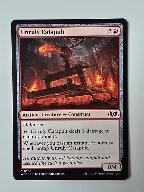 UNRULY CATAPULT (WOE) (C 0156) (MTG) (TRADING CARD)