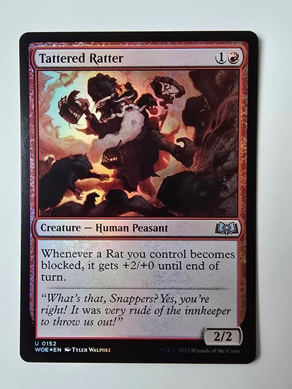 TATTERED RATTER (WOE) (U 0152) (FOIL) (MTG) (TRADING CARD)