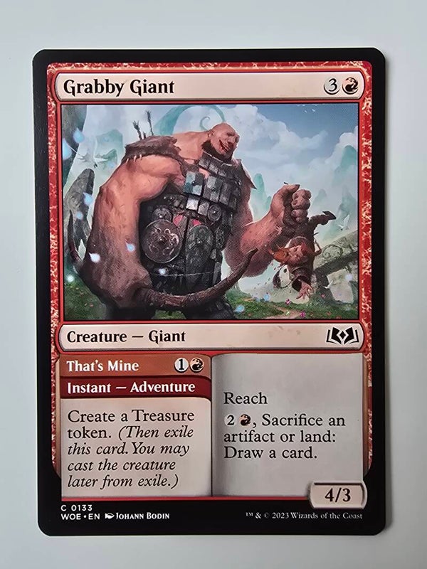GRABBY GIANT (WOE) (C 0133) (MTG) (TRADING CARD)