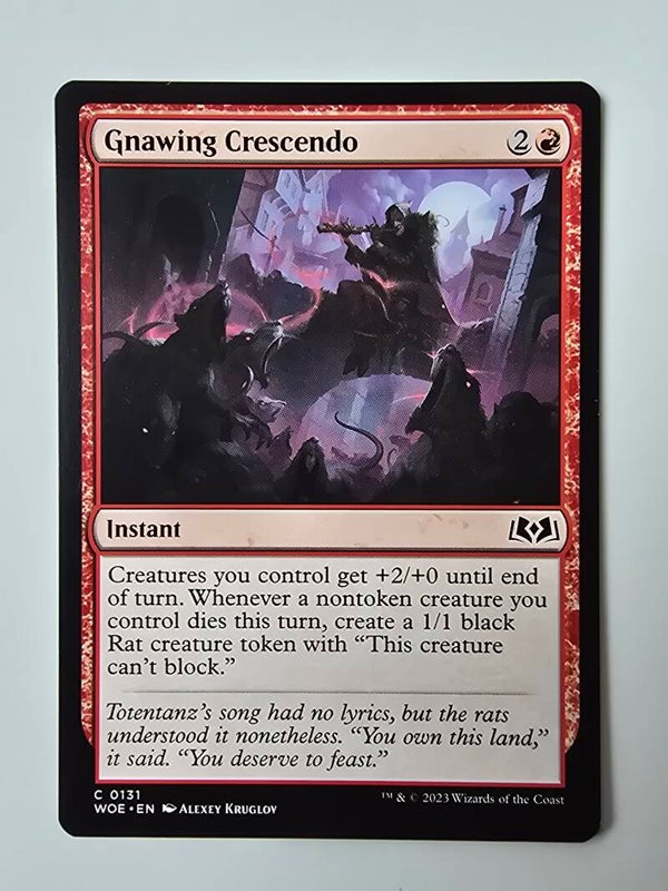 GNAWING CRESCENDO (WOE) (C 0131) (MTG) (TRADING CARD)