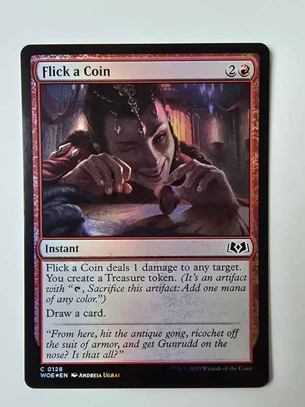 FLICK A COIN (WOE) (C 0128) (FOIL) (MTG) (TRADING CARD)