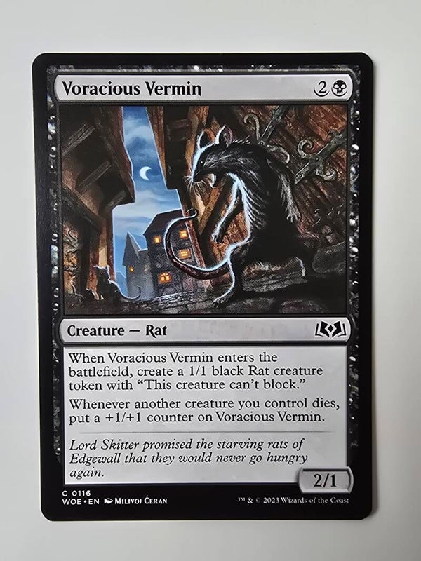 VORACIOUS VERMIN (WOE) (C 0116) (MTG) (TRADING CARD)