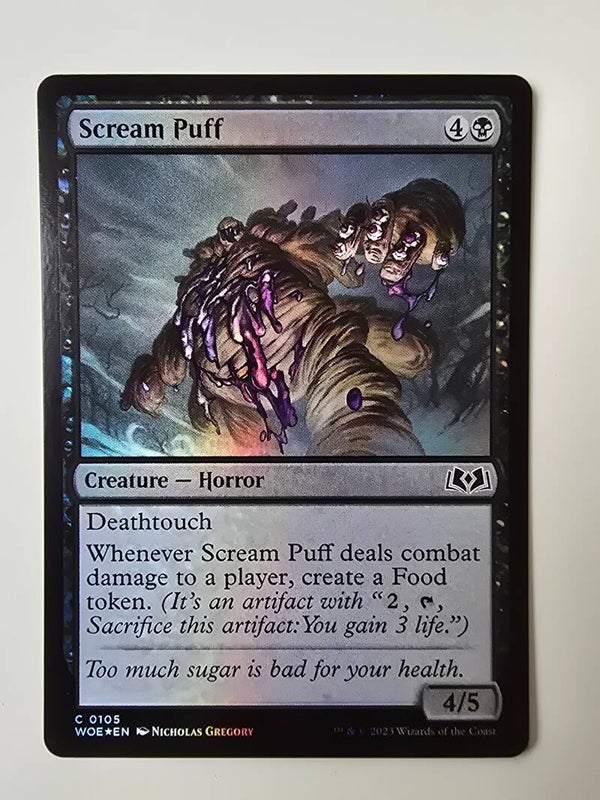 SCREAM PUFF (WOE) (C 0105) (FOIL) (MTG) (TRADING CARD)