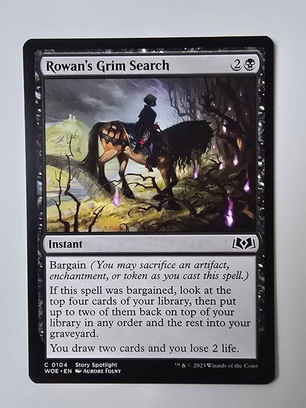 ROWAN'S GRIM SEARCH (WOE) (C 0104) (MTG) (TRADING CARD)