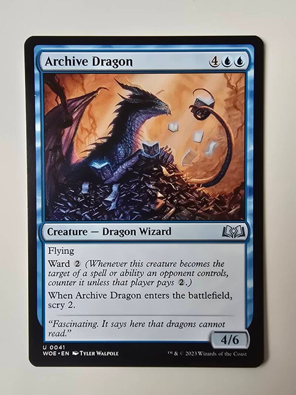 ARCHIVE DRAGON (WOE) (U 0041) (MTG) (TRADING CARD)