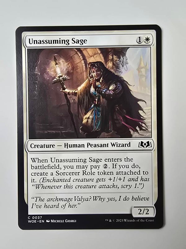 UNASSUMING SAGE (WOE) (C 0037) (MTG) (TRADING CARD)
