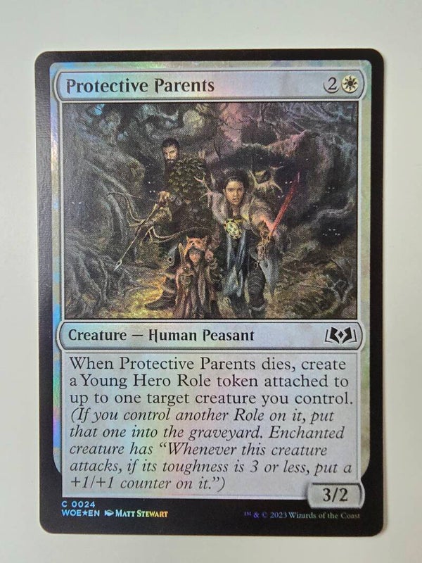 PROTECTIVE PARENTS (WOE) (C 0024) (FOIL) (MTG) (TRADING CARD)