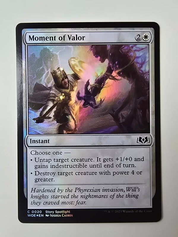 MOMENT OF VALOR (WOE) (C 0020) (FOIL) (MTG) (TRADING CARD)