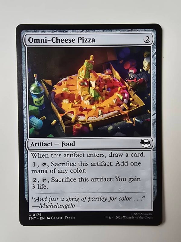 OMNI-CHEESE PIZZA (TMT) (C 0176) (MTG) (TRADING CARD)